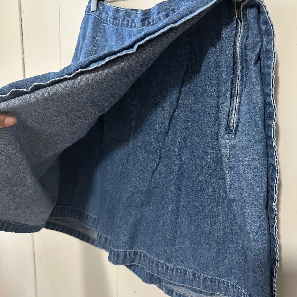 Vintage Style Denim Mini Skirt Size 14 - Picture 4 of 8